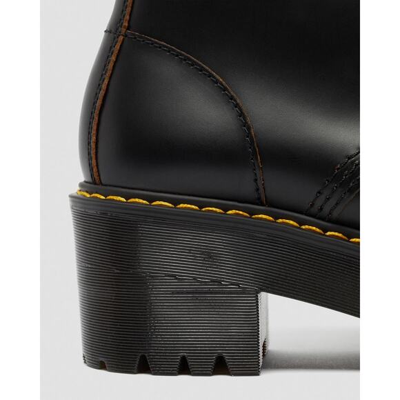 Dr. Martens Leona Vintage Smooth Leather Heeled Boots - 9 - Picture 7 of 8